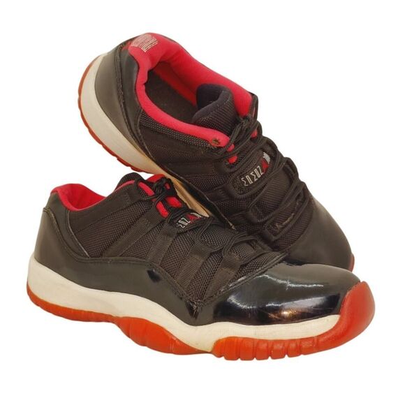 Nike Air Jordan 11 Retro Bred Sneakers - Size 7Y - Picture 1 of 7
